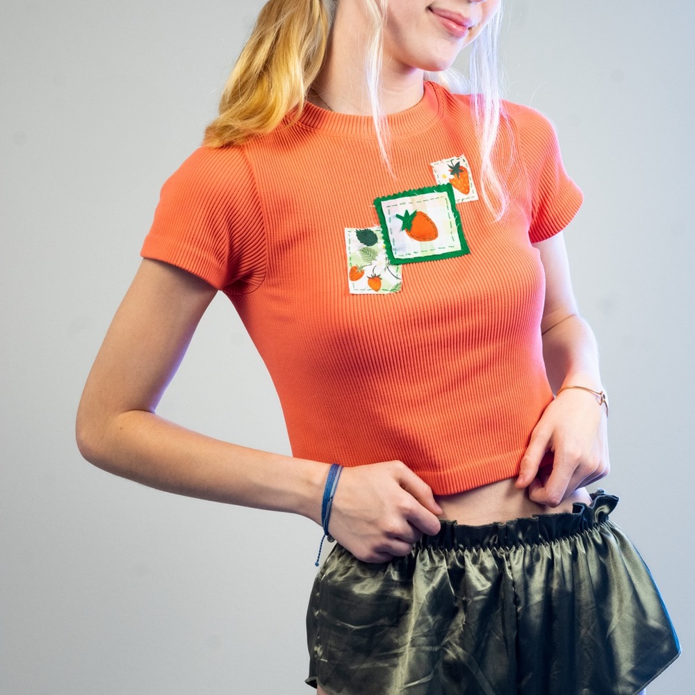 Strawberry Patchwork Baby Tee! - image 3